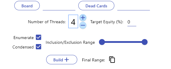 Range Builder Settings